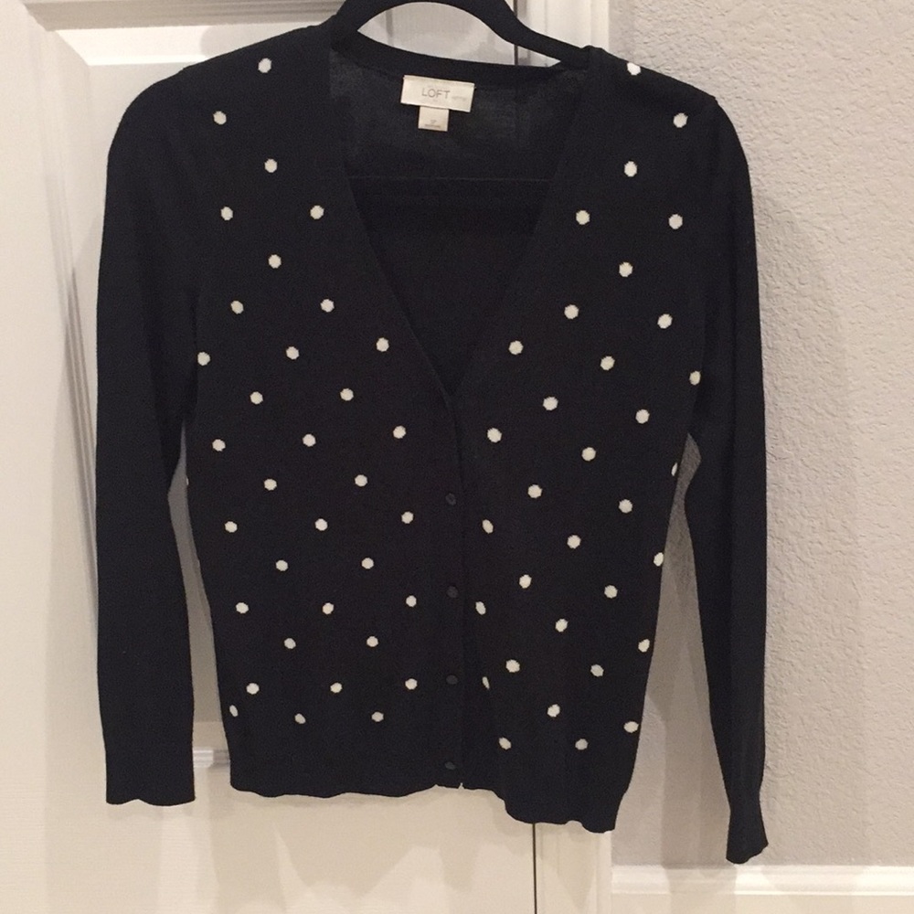 Loft polka dot cardigan